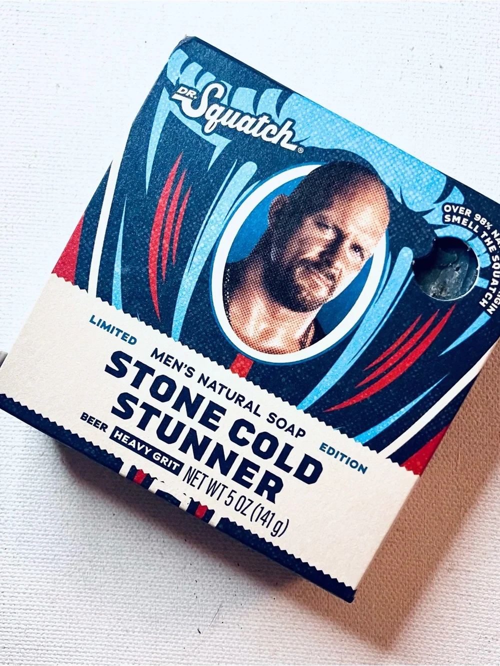 Men’s Soap Squatch Stone Cold Stunner Men’s Natural Soap - Blue/Red